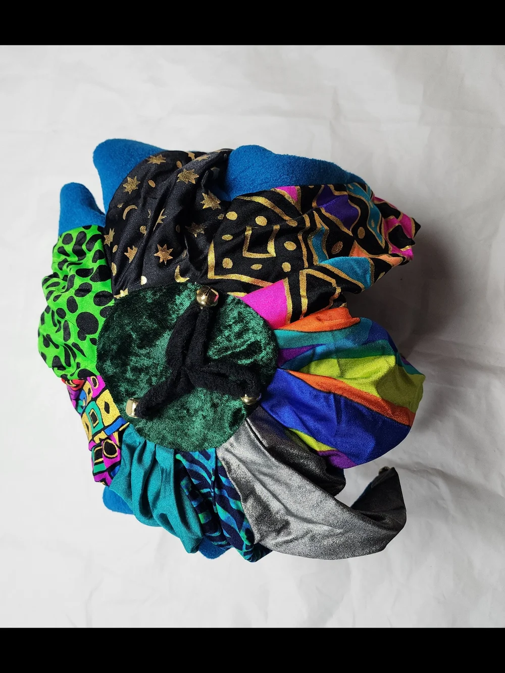 VTG 1990 DIGME JESTER/JOKER BEANIE SKI CAP ECLECTIC MIX OF COLOURS ONE SIZE